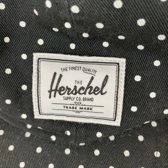 Herschel Womens Black Polka Dot Cotton Cap Hat OS - Picture 4 of 4